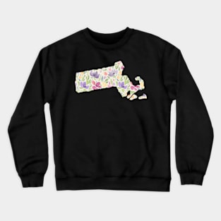 Massachusetts Silhouette Florals Crewneck Sweatshirt